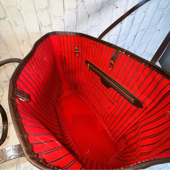 Neverfull GM Damier Ebene Tote Shoulder Bag Brown - Picture 10 of 16